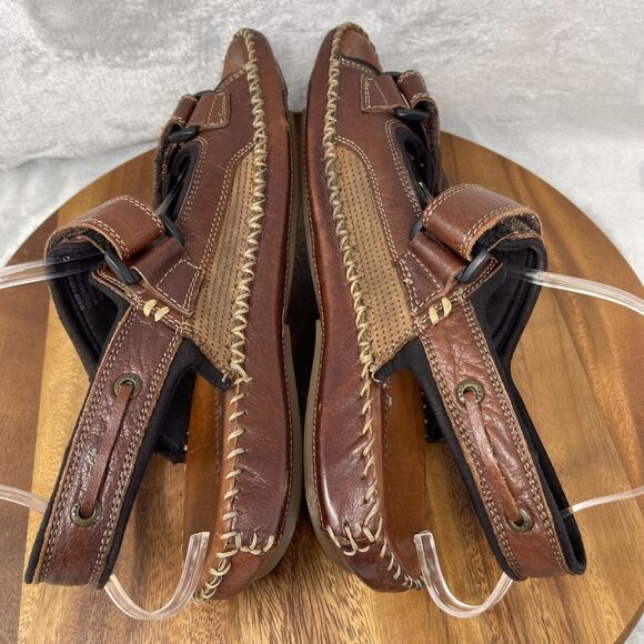 Florsheim Sandals Mens 10 M Brown Leather San Carlos Ankle Strap Open Toe - Picture 13 of 16